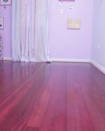end matched purpleheart floor